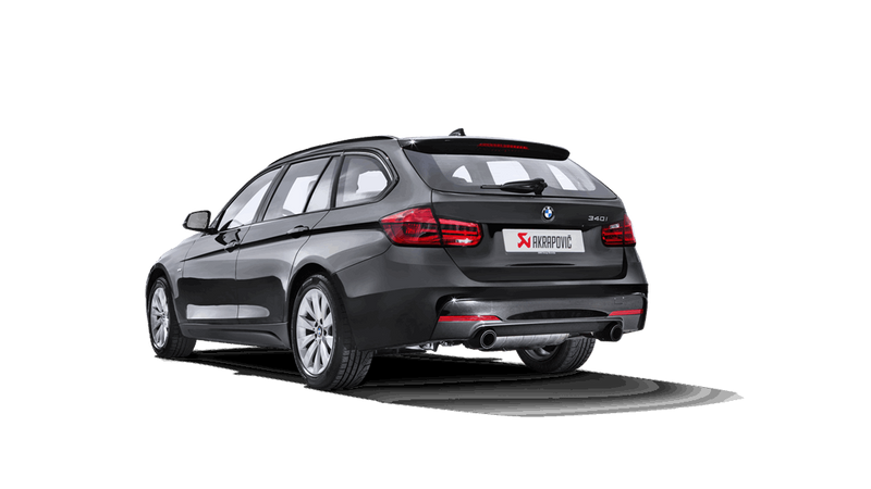 Akrapovic 2016-17 BMW 340i (F30 F31) Evolution Line Stainless Steel Cat Back Exhaust System with Carbon Tips and Link Pipe - MGC Suspensions