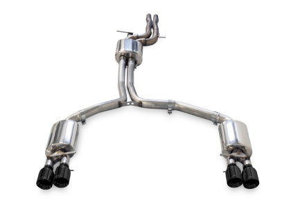 AWE Touring Exhaust w/Quad 4" Black Tips 2012-16 Audi A7 3.0T