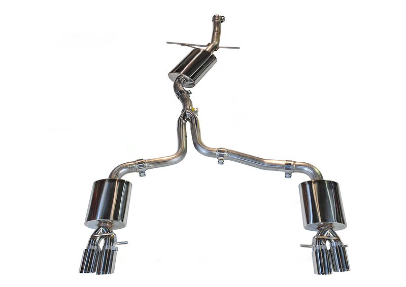 AWE Touring Exhaust w/Quad Polished Tips 2009-17 Audi A5 2.0T