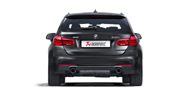 Akrapovic 2016-17 BMW 340i (F30 F31) Evolution Line Stainless Steel Cat Back Exhaust System with Carbon Tips and Link Pipe - MGC Suspensions