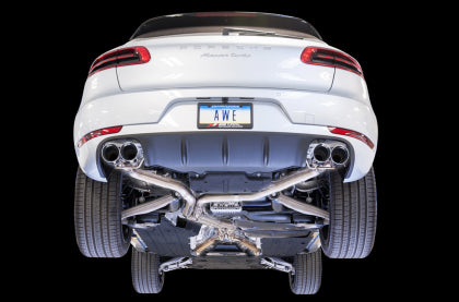AWE Touring Exhaust w/4" Chrome Tips 2015-18 Porsche Macan S/GTS/Turbo