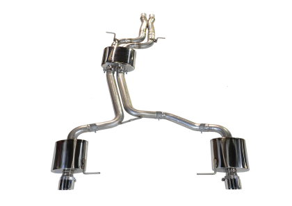 AWE Non-Resonated Exhaust System w/4" Polished Tips 2009-12 Audi Q5 3.2