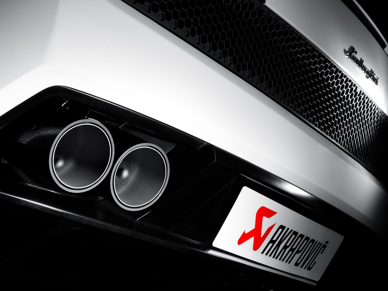 Akrapovic Slip-On Line Titanium Exhaust w/Carbon Tips 2009-14 Lamborghini Gallardo LP 550-2 Coupe