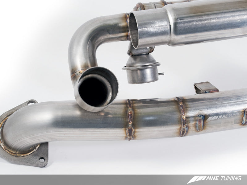 AWE SwitchPath Exhaust w/4" Black Tips 2012-16 Porsche 911 Carrera S/4S (Non-PSE Cars) 991