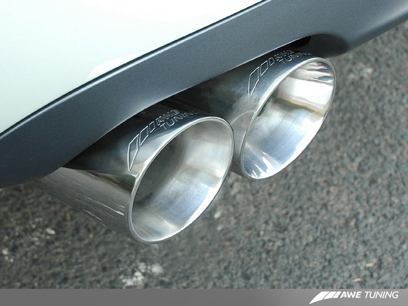 AWE Touring Exhaust w/Dual 3.5" Black Tips 2006-08 Audi A4 Quattro 3.2 B7