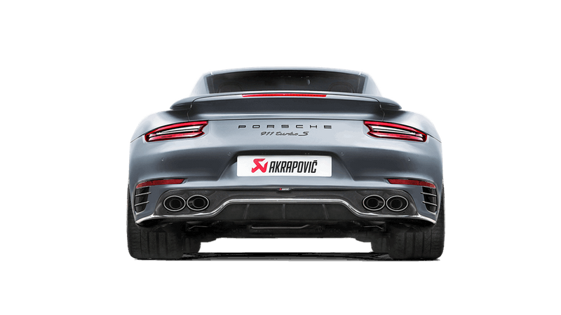 Akrapovic 2016-17 Porsche 911 Turbo/Turbo S (991.2) Slip-On Line Titanium Exhaust System with Tips & Gloss Diffuser - MGC Suspensions