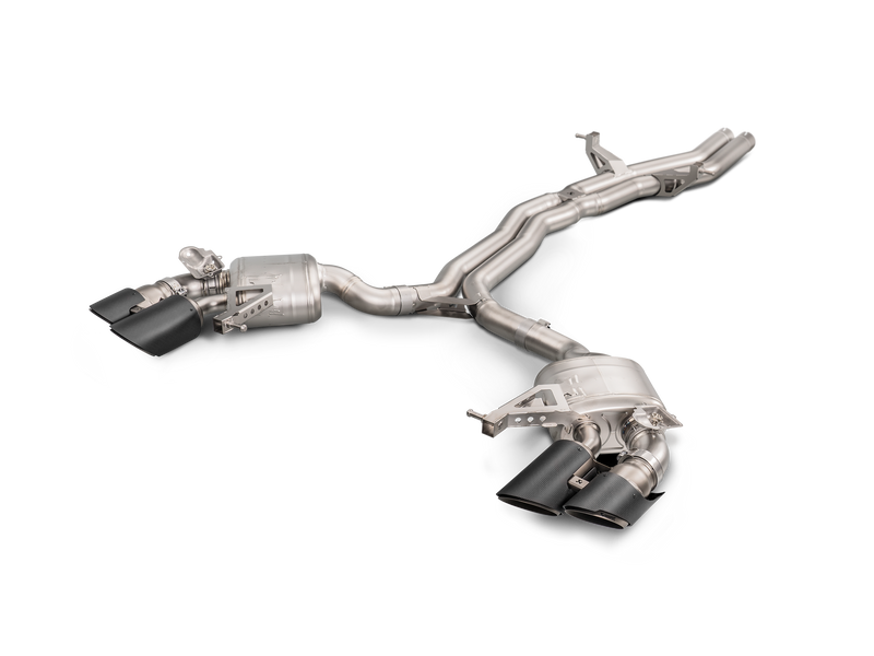 Akrapovic Evolution Titanium Exhaust w/Carbon Fiber Tips 2014-18 Porsche Macan Turbo 95B
