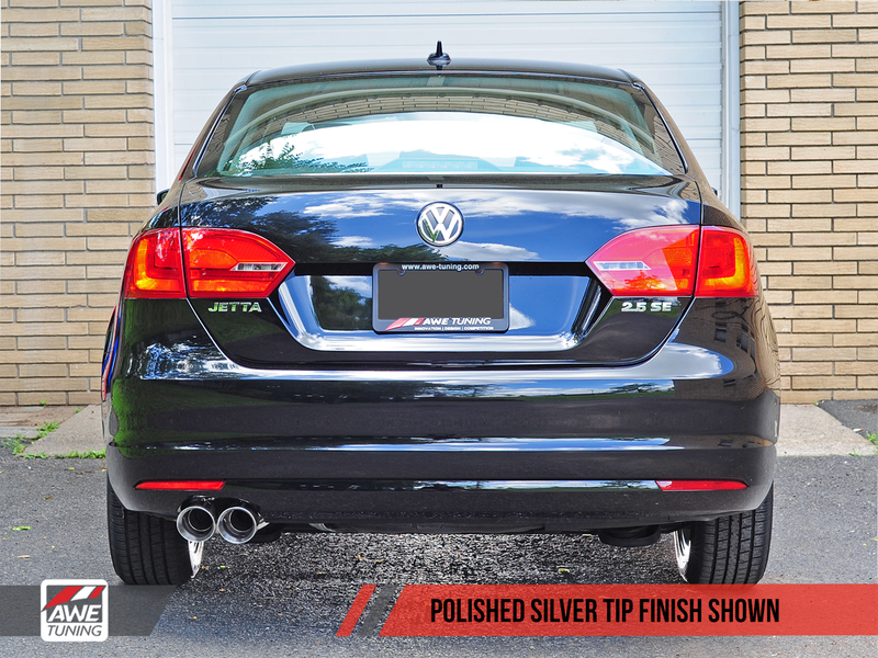 AWE Touring Exhaust w/3.5" Polished Tips 2011-13 Volkswagen Mk6 Jetta 2.5