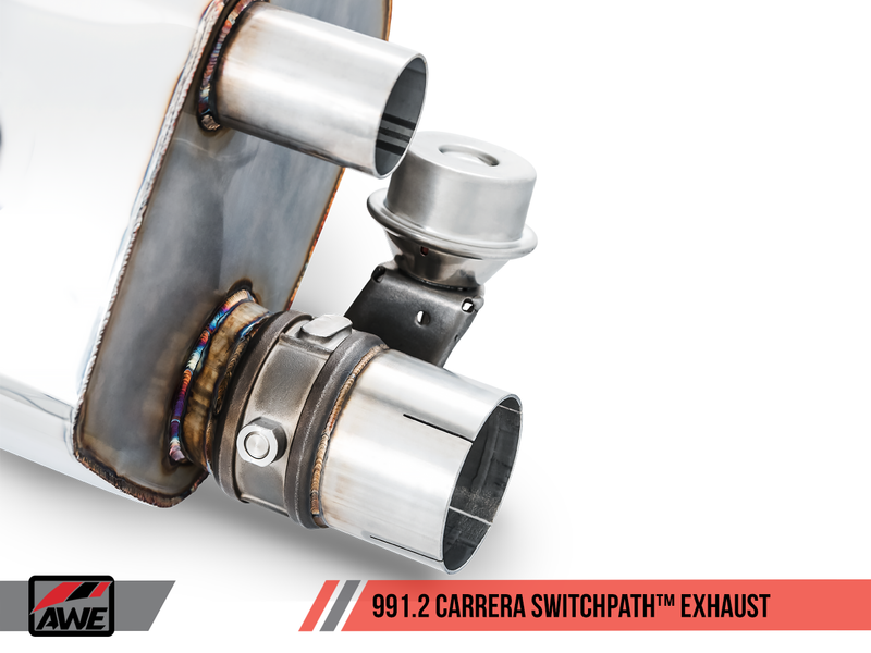AWE SwitchPath Exhaust w/4" Black Tips 2017-19 Porsche 911 Carrera/S (w/PSE) 991.2