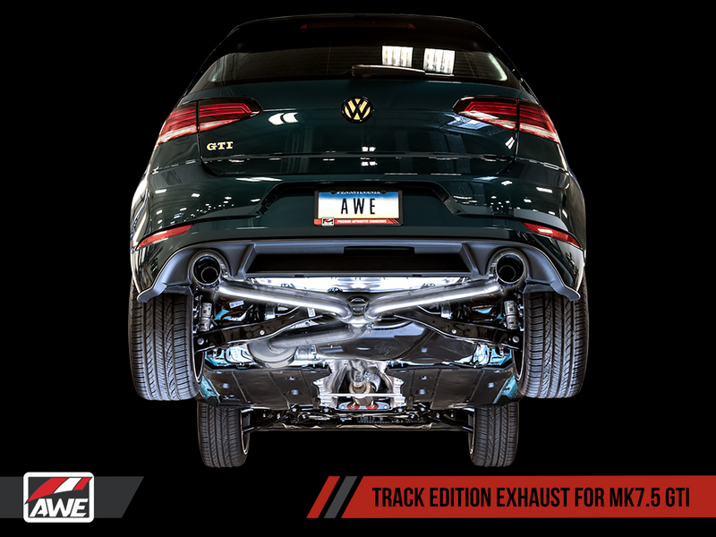 AWE Track Exhaust w/4" Chrome Tips 2018-21 Volkswagen GTI Mk7.5 2.0T