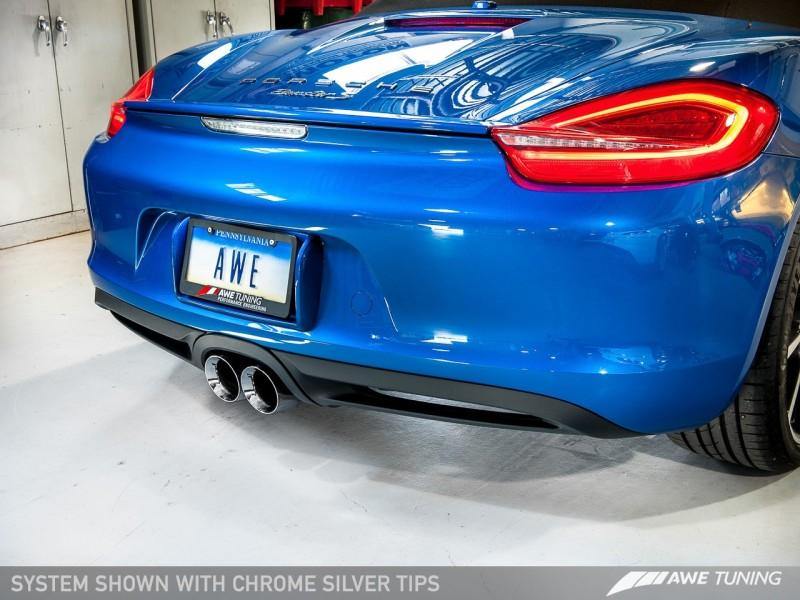 AWE Tuning Porsche 981 Performance Exhaust System - w/Chrome Silver Tips - MGC Suspensions
