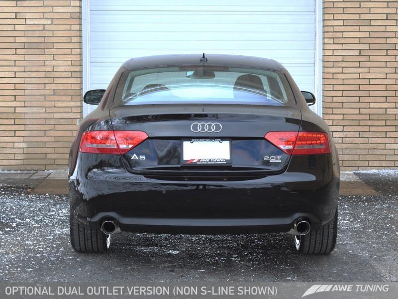 AWE Tuning Audi B8 A5 2.0T Touring Edition Exhaust - Dual Outlet Diamond Black Tips - MGC Suspensions