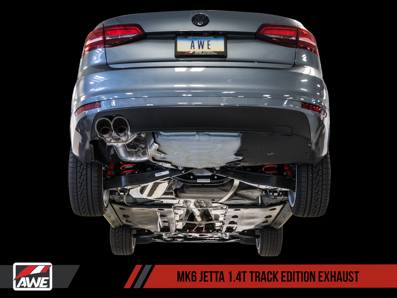 AWE Tuning 2009-14 Volkswagen Jetta Mk6 1.4T Track Edition Exhaust with Diamond Black Tips-MGC Suspensions