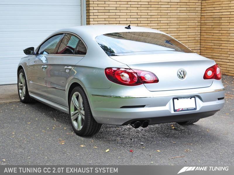 AWE Tuning VW CC 2.0T Touring Edition Performance Exhaust - Chrome Silver Tips - MGC Suspensions