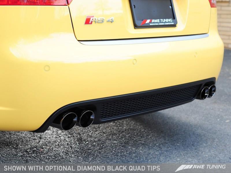 AWE Tuning Audi B7 RS4 Touring Edition Exhaust - Diamond Black Tips - MGC Suspensions