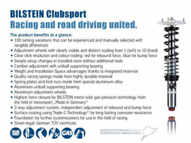 Bilstein Clubsport 13-15 BMW 328/335/428/435/M235 xDrive  Performance Suspension System - MGC Suspensions