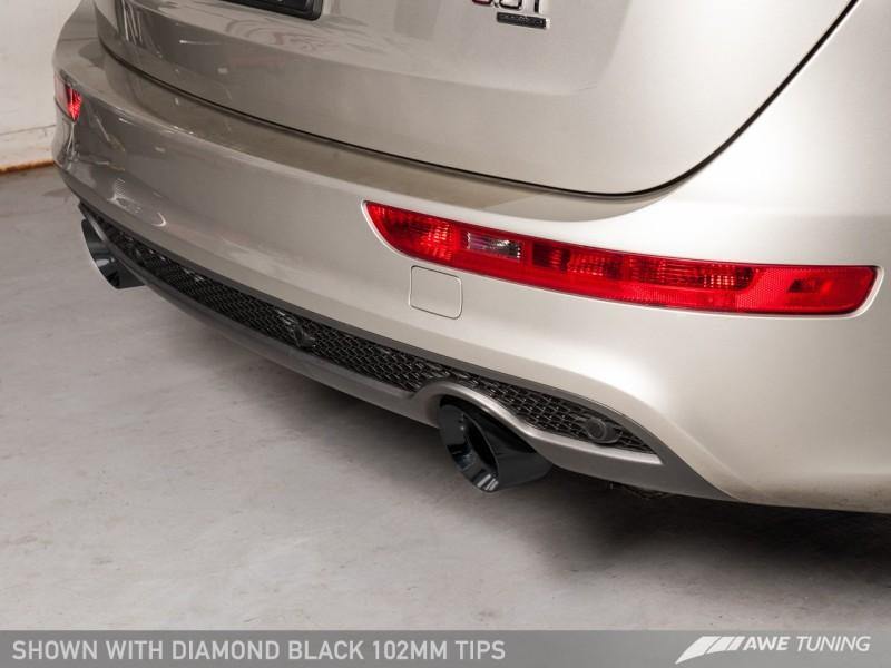 AWE Tuning Audi 8R Q5 3.0T Touring Edition Exhaust Dual Outlet Diamond Black Tips - MGC Suspensions