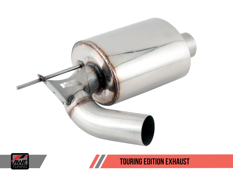 AWE Tuning BMW F3X 340i Touring Edition Axle-Back Exhaust - Chrome Silver Tips (90mm) - MGC Suspensions