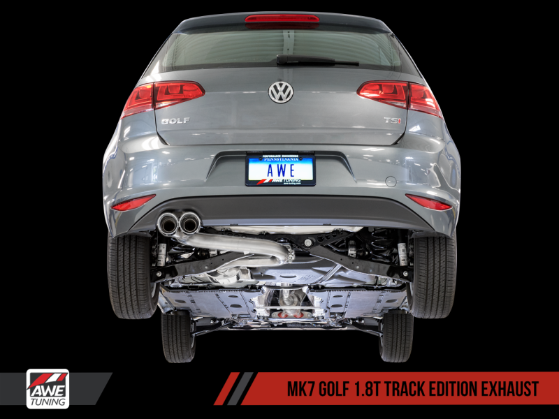 AWE Tuning VW MK7 Golf 1.8T Track Edition Exhaust w/Diamond Black Tips (90mm) - MGC Suspensions