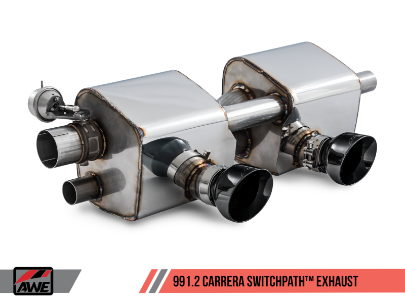 AWE Tuning Porsche 911 (991.2) Carrera / S SwitchPath Exhaust for PSE Cars - Diamond Black Tips - MGC Suspensions