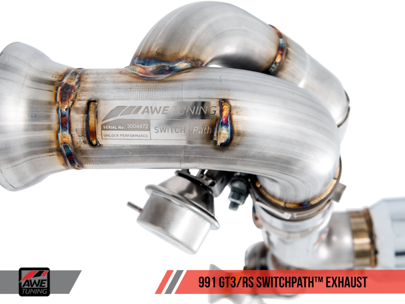 AWE Tuning Porsche 991 GT3 / RS SwitchPath Exhaust - Diamond Black Tips - MGC Suspensions