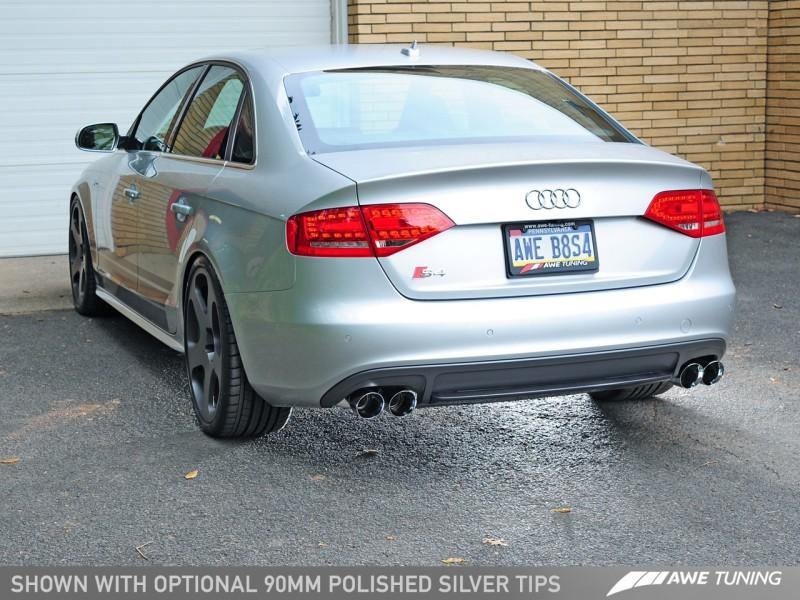 AWE Tuning Audi B8.5 S4 3.0T Touring Edition Exhaust System - Chrome Silver Tips (102mm) - MGC Suspensions