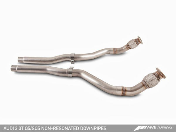 AWE Tuning Audi 8R 3.0T Non-Resonated Downpipes for Q5 / SQ5 - MGC Suspensions
