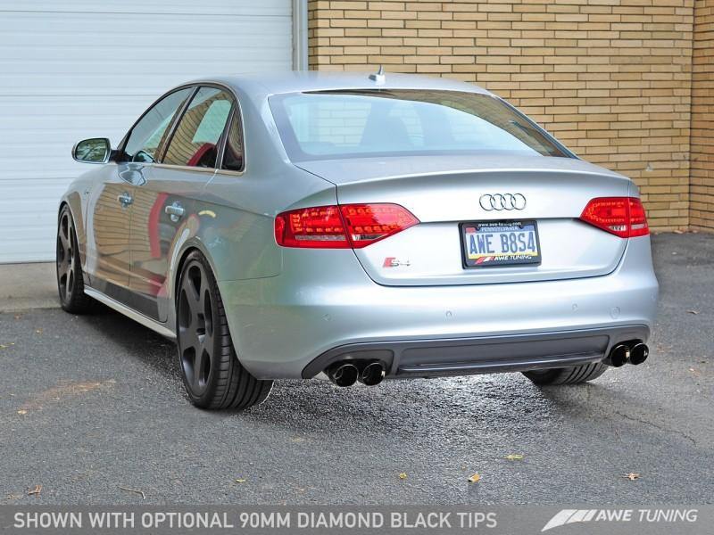 AWE Tuning Audi B8.5 S4 3.0T Touring Edition Exhaust System - Diamond Black Tips (102mm) - MGC Suspensions