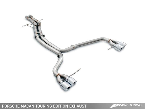 AWE Tuning Porsche Macan Touring Edition Exhaust System - Diamond Black 102mm Tips - MGC Suspensions