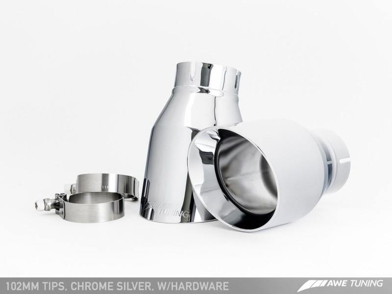 AWE Tuning Audi C7 A7 3.0T Touring Edition Exhaust - Quad Outlet Chrome Silver Tips - MGC Suspensions