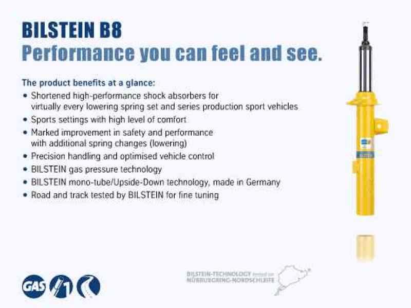 Bilstein B8 12-16 Mercedes-Benz SLK55 AMG (w/o Dynamic Suspension) Rear Monotube Shock Absorber - MGC Suspensions