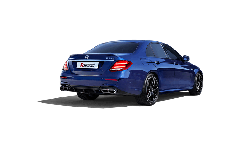 Akrapovic 2018 Mercedes Benz E63 Evolution Line Titanium Exhaust System with Link Pipe and Gloss Carbon Fiber Tips - MGC Suspensions
