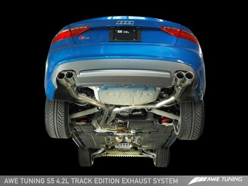 AWE Tuning Audi B8 S5 4.2L Track Edition Exhaust System - Polished Silver Tips - MGC Suspensions