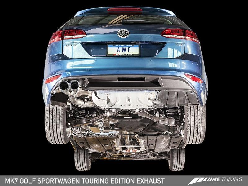 AWE Tuning VW MK7 Golf SportWagen Touring Edition Exhaust w/Chrome Silver Tips (90mm) - MGC Suspensions