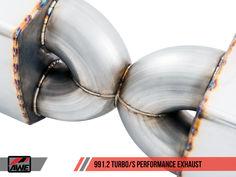AWE Tuning Porsche 991.2 Turbo Performance Exhaust and High-Flow Cat Sections - For OE Tips - MGC Suspensions
