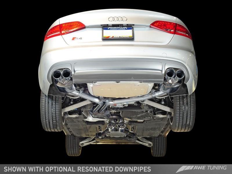 AWE Tuning Audi B8 / B8.5 S4 3.0T Touring Edition Exhaust - Chrome Silver Tips (90mm) - MGC Suspensions