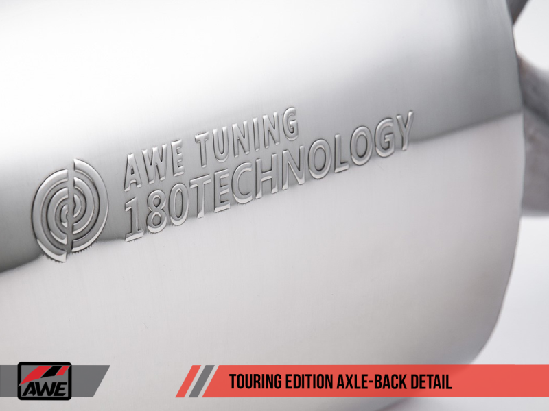 AWE Tuning BMW F3X 28i / 30i Touring Edition Axle-Back Exhaust Single Side - 80mm Black Tips - MGC Suspensions