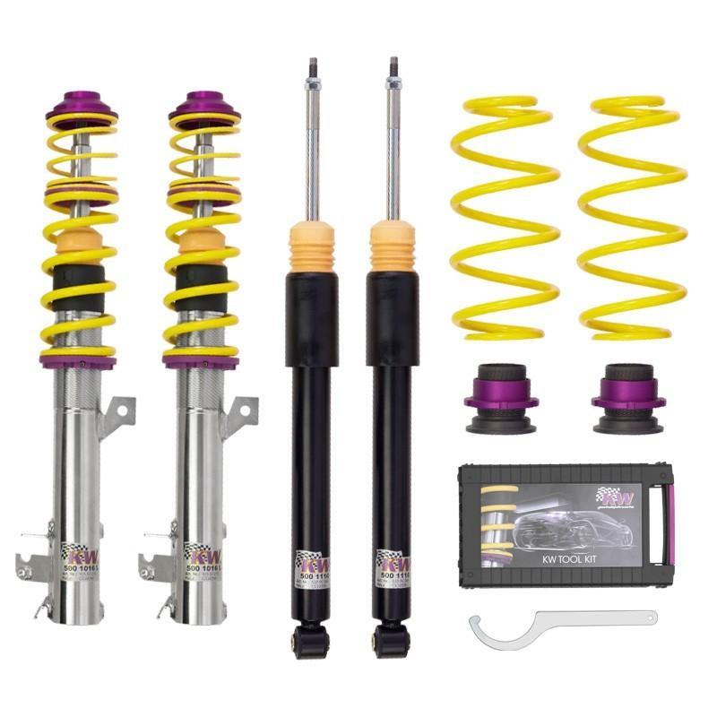 KW Coilover Kit V1 Audi A4 S4 (8K/B8) w/ electronic dampening controlSedan FWD + Quattro - MGC Suspensions