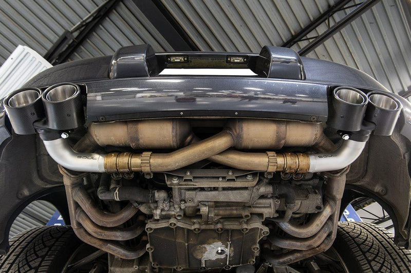 SOUL Performance Porsche 997.1 Carrera Muffler Bypass Pipes - MGC Suspensions
