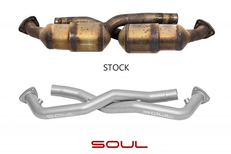SOUL Performance 2005-08 Porsche 997.1 Carrera Catalytic Converter Bypass Pipes - MGC Suspensions