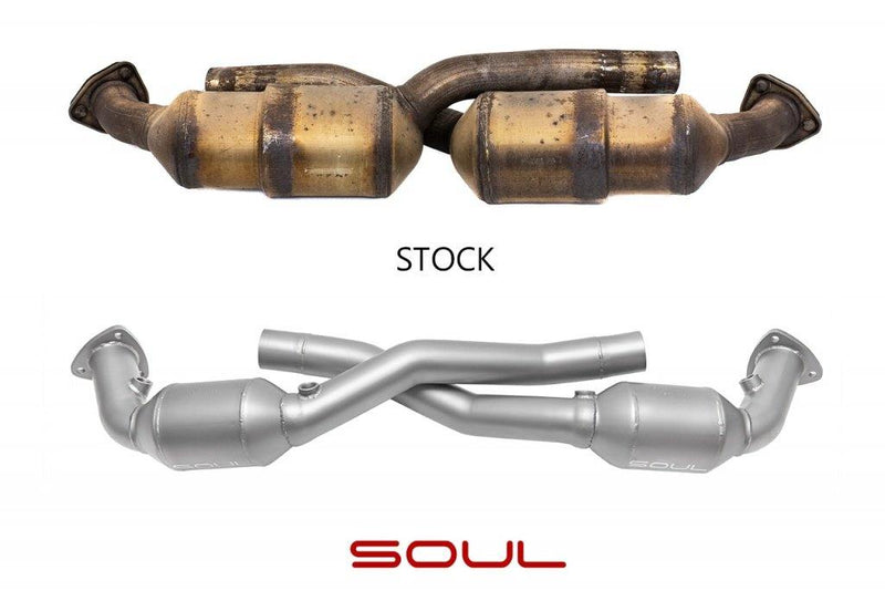 SOUL Performance 2005-08 Porsche 997.1 Carrera High Flow 200 Cell Catalytic Converters - MGC Suspensions