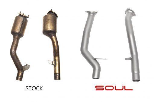 SOUL Performance Porsche 958.2 Cayenne Secondary Cat Bypass Pipes - MGC Suspensions