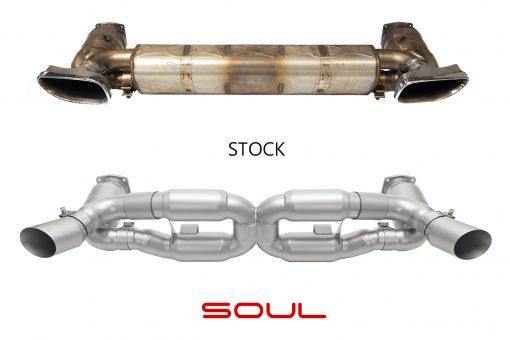 SOUL Performance Porsche 997.2 Turbo X-Pipe Exhaust System - MGC Suspensions