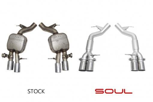 SOUL Performance 2012+ BMW F06 / F12 / F13 M6 Resonated Muffler Bypass Exhaust - MGC Suspensions