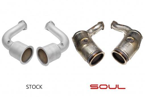 SOUL Performance Audi RS Q8 Sport Catalytic Converter Down Pipes - MGC Suspensions