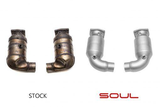 SOUL Performance Porsche 991 Turbo 200 Cell High Flow Catalytic Converters - MGC Suspensions