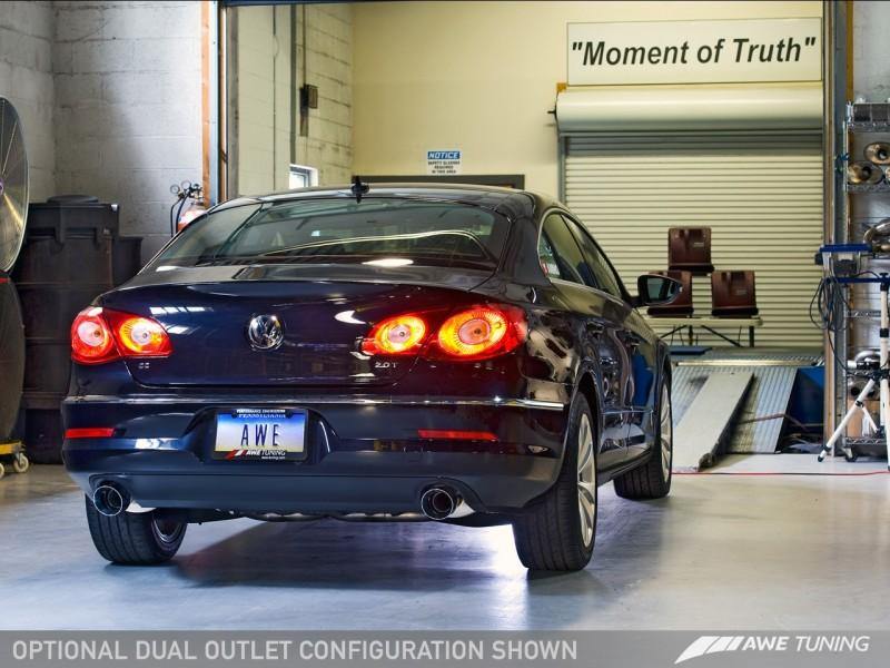 AWE Tuning VW CC Touring Edition Exhaust Dual Outlet - Diamond Black Tips - MGC Suspensions