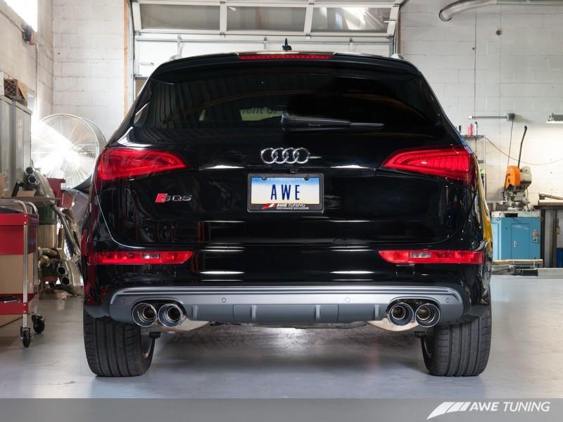 AWE Tuning Audi 8R SQ5 Touring Edition Exhaust - Quad Outlet Diamond Black Tips - MGC Suspensions
