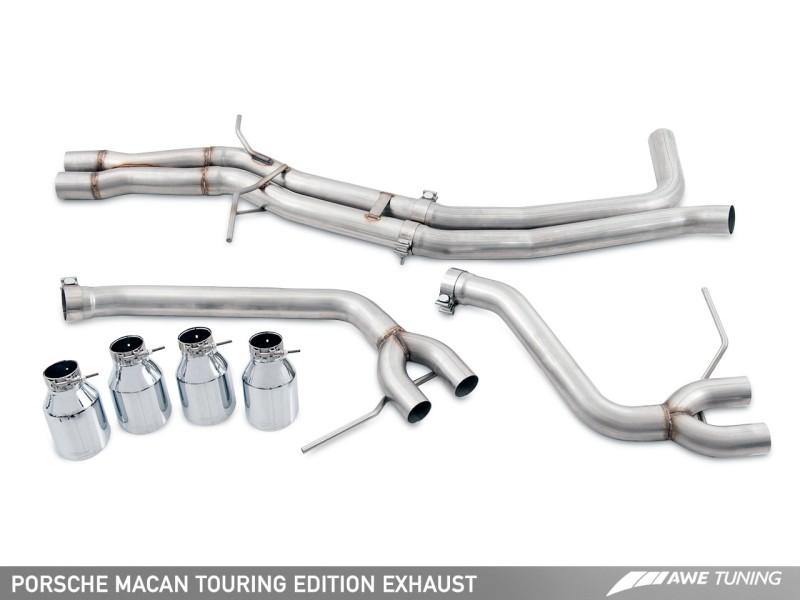 AWE Tuning Porsche Macan Touring Edition Exhaust System - Chrome Silver 102mm Tips - MGC Suspensions