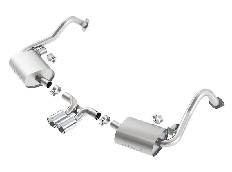 Borla 14-15 Porsche Cayman/Boxster (981) Dual Center Exit Cat Back Exhaust with 4 Inch Tips. - MGC Suspensions